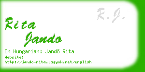 rita jando business card